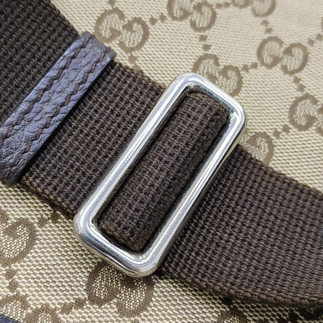Monogram Canvas Shoulder Bag Brown