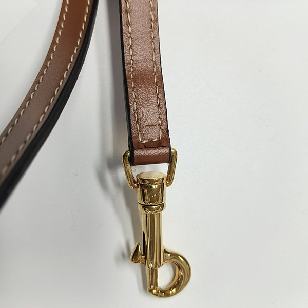 Coated Canvas Shoulder Bag Black