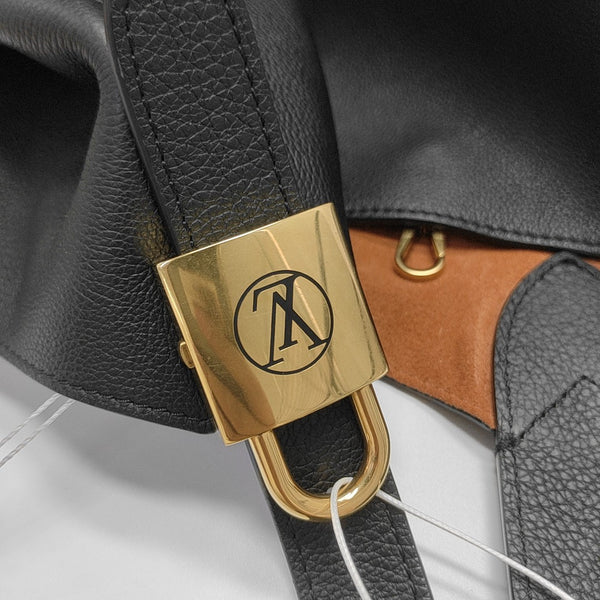 LOW KEY HOBO MM Monogram Calfskin Black