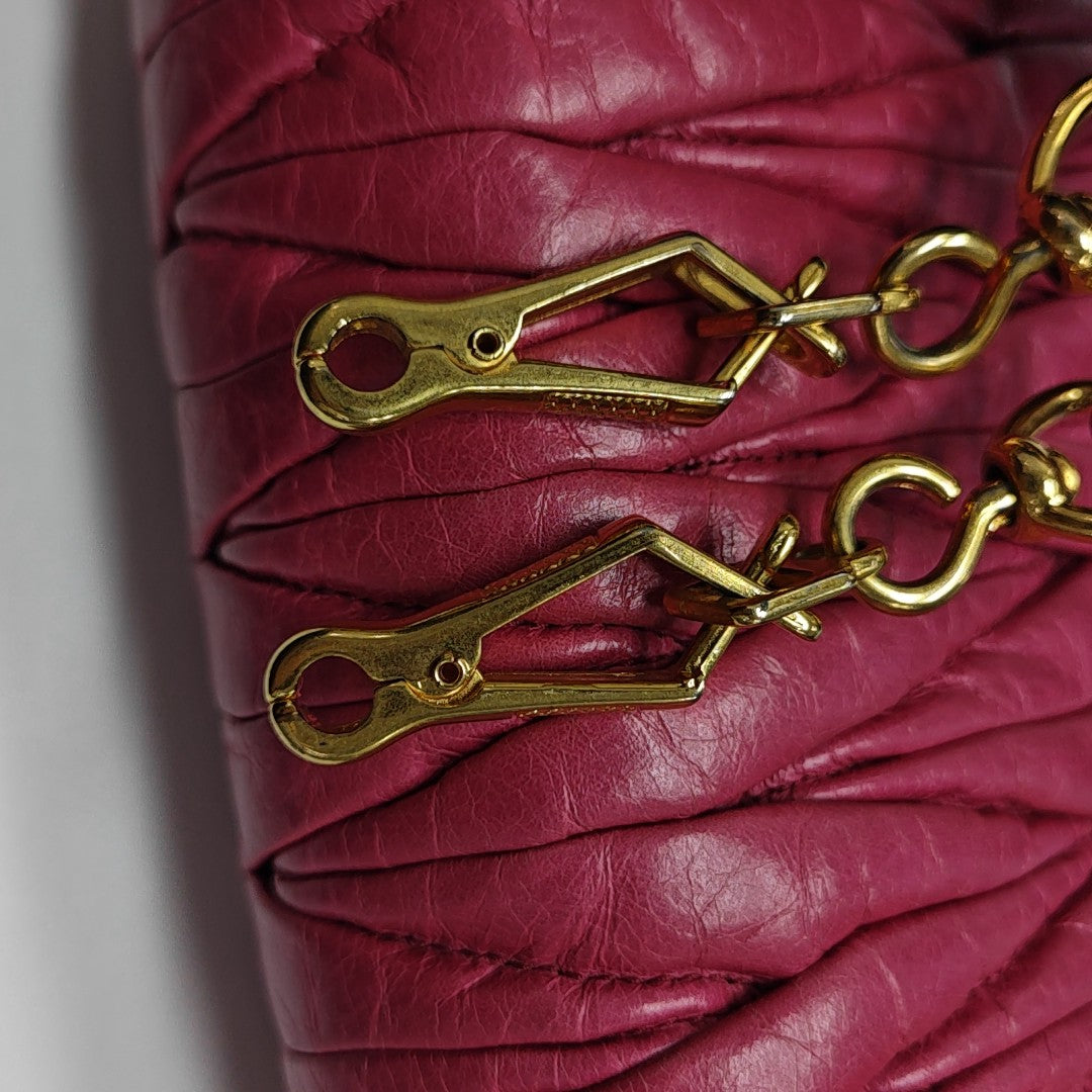 Matelassé Quilted Calfskin Pink