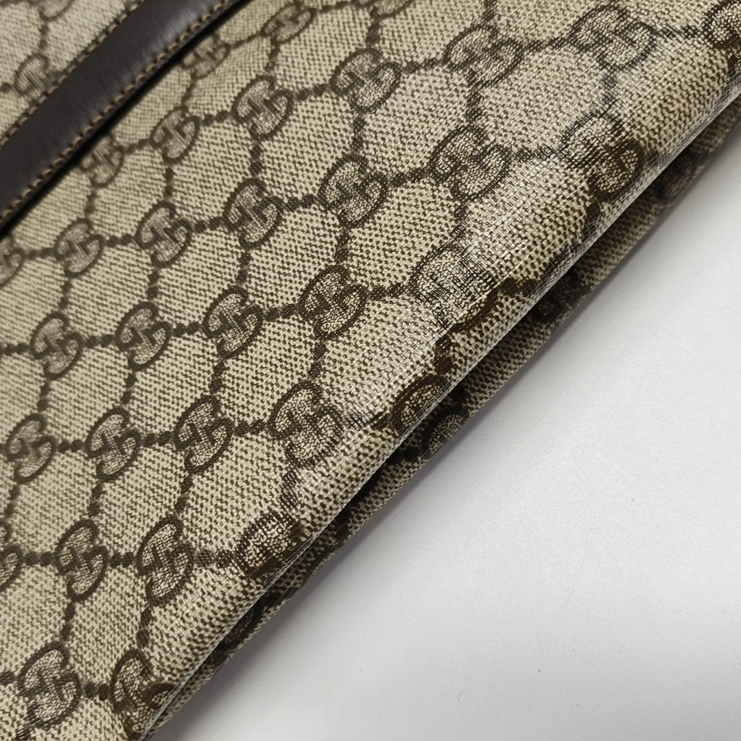 Monogram Coated Canvas Tote Bag Beige