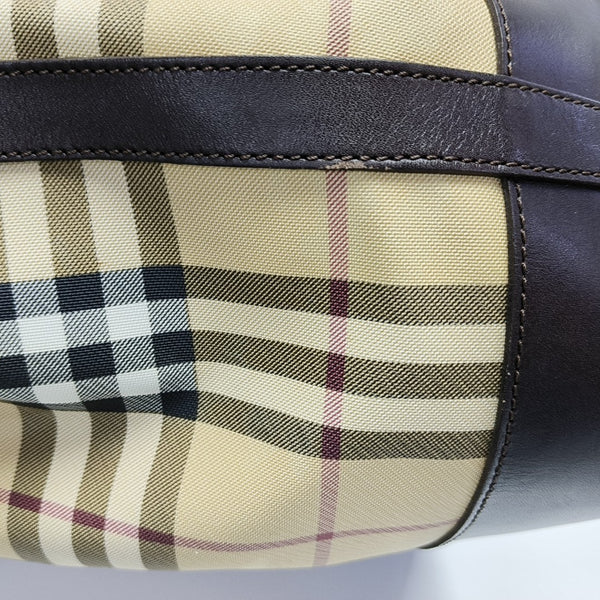 Coated Canvas Bucket Bag Beige