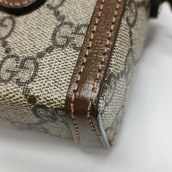 Horsebit 1955 Mini Monogram Coated Canvas Beige