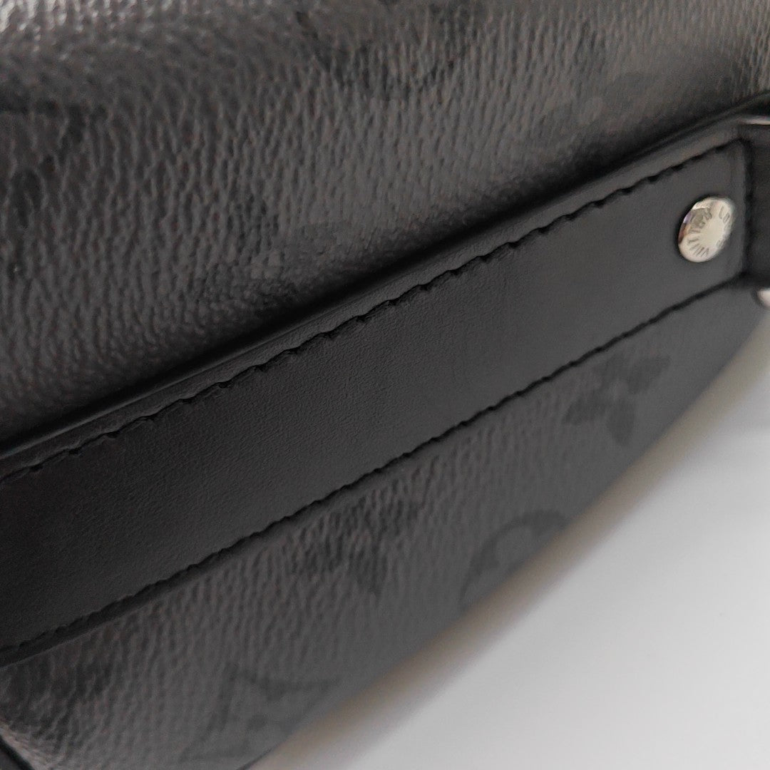 KEEPALL 25 Monogram Coated Canvas Black