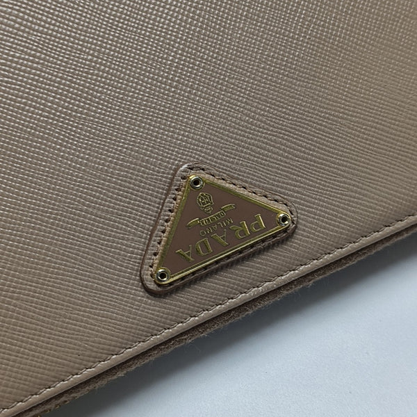 Saffiano Calfskin Wallet Beige