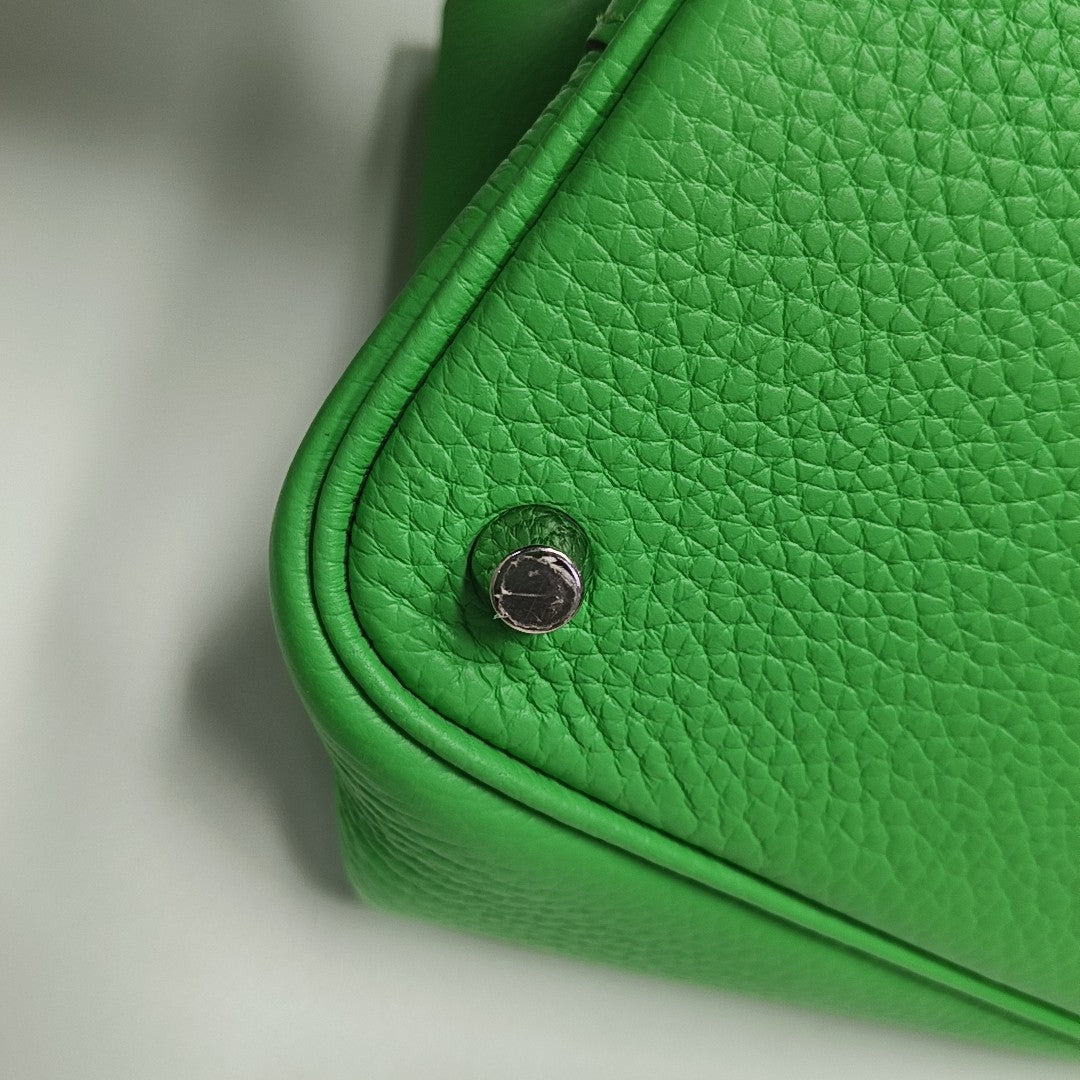 Authenticated pre-owned  Picotin Lock 18 Clemence Green - Bucket Bag at Looply