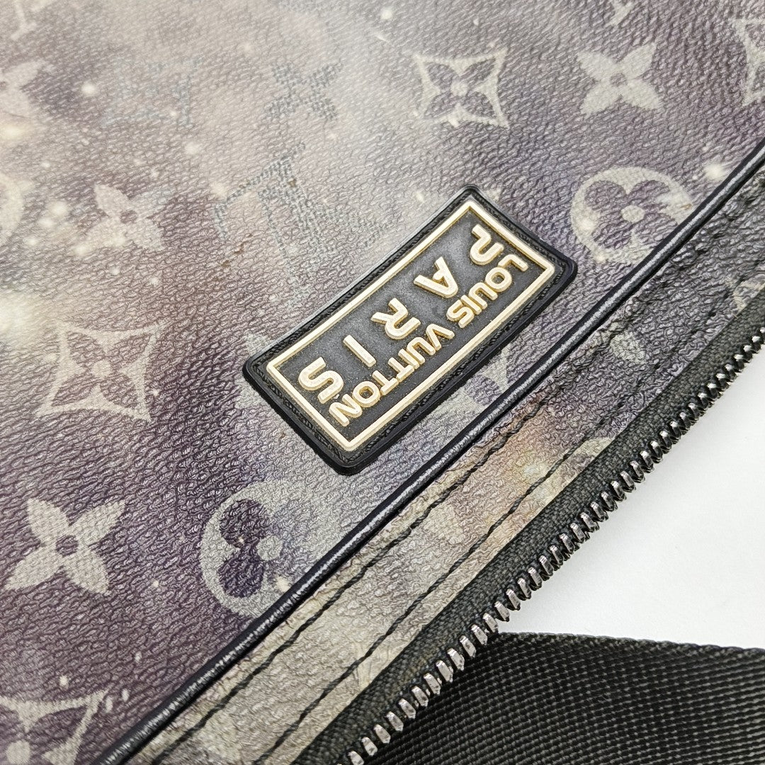 ALPHA Monogram Coated Canvas Gray