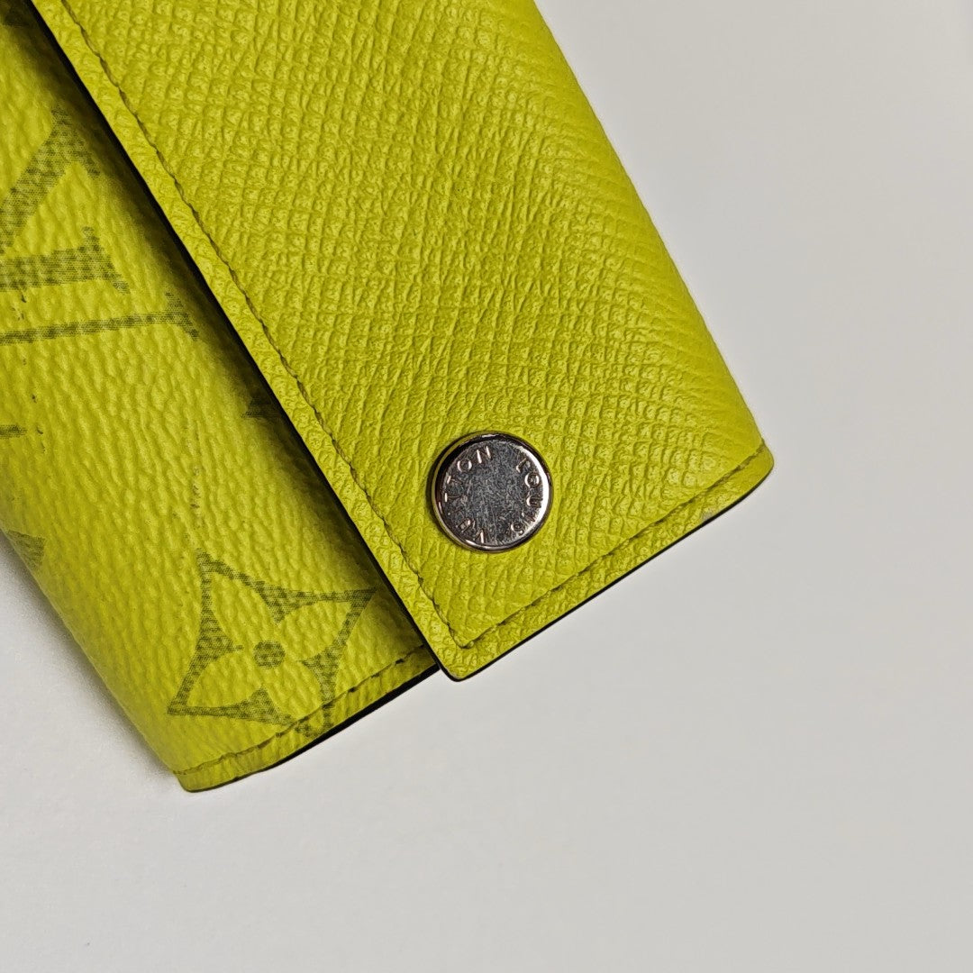 DISCOVERY Monogram Coated Canvas Yellow Card Holder