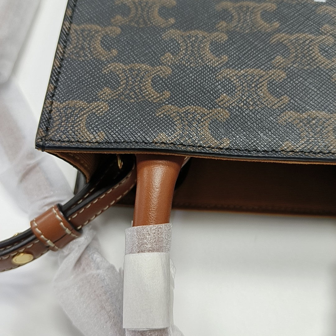 CABAS CELINE Mini Coated Canvas Brown