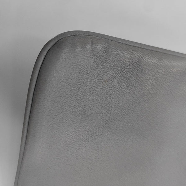 Cannage Calfskin Shoulder Bag Gray