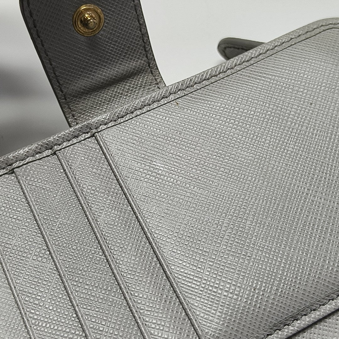 Gancini Calfskin Gray Wallet