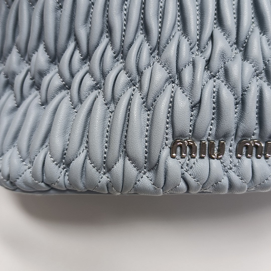 Glacé Calf Quilted Lambskin Blue