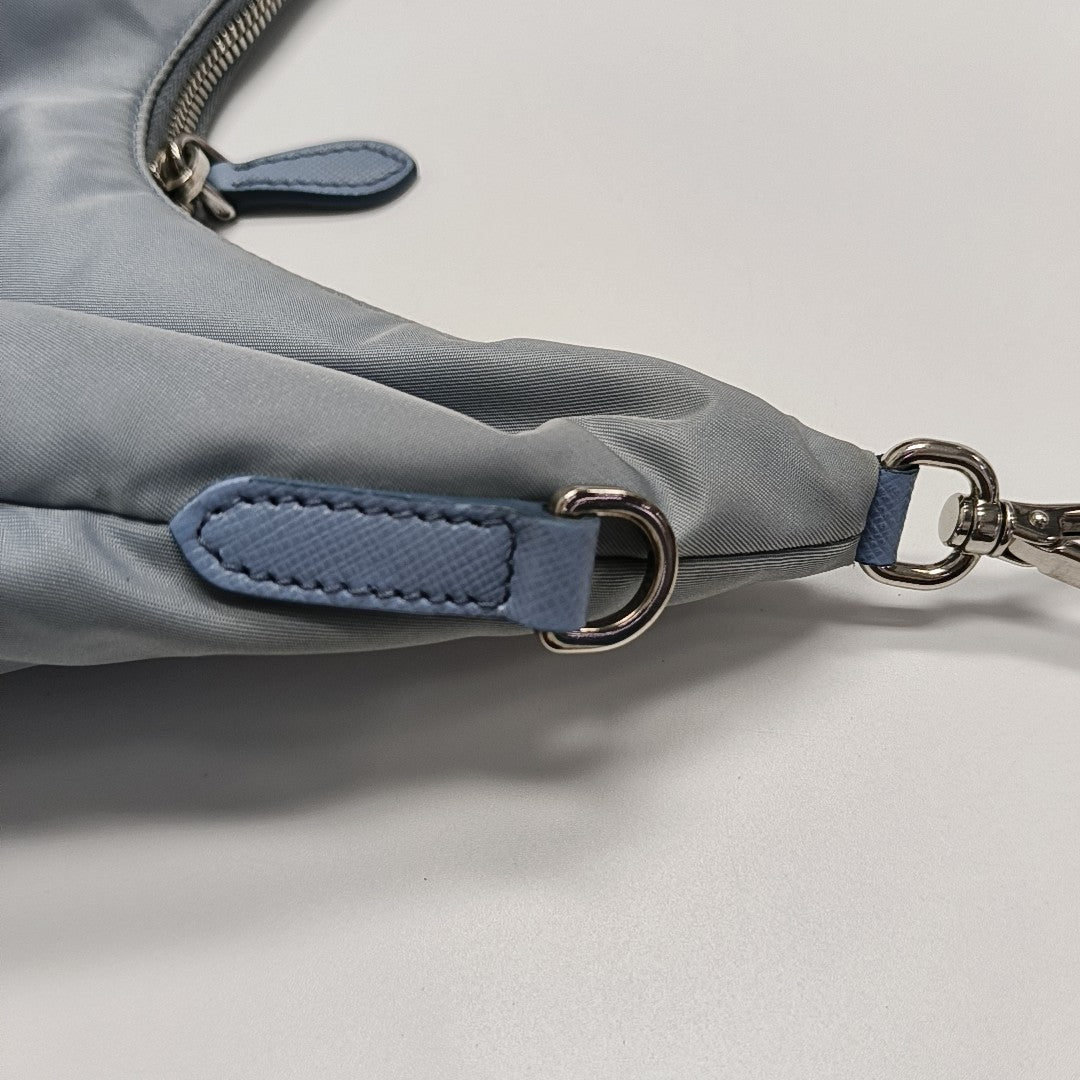 Nylon Shoulder Bag Blue