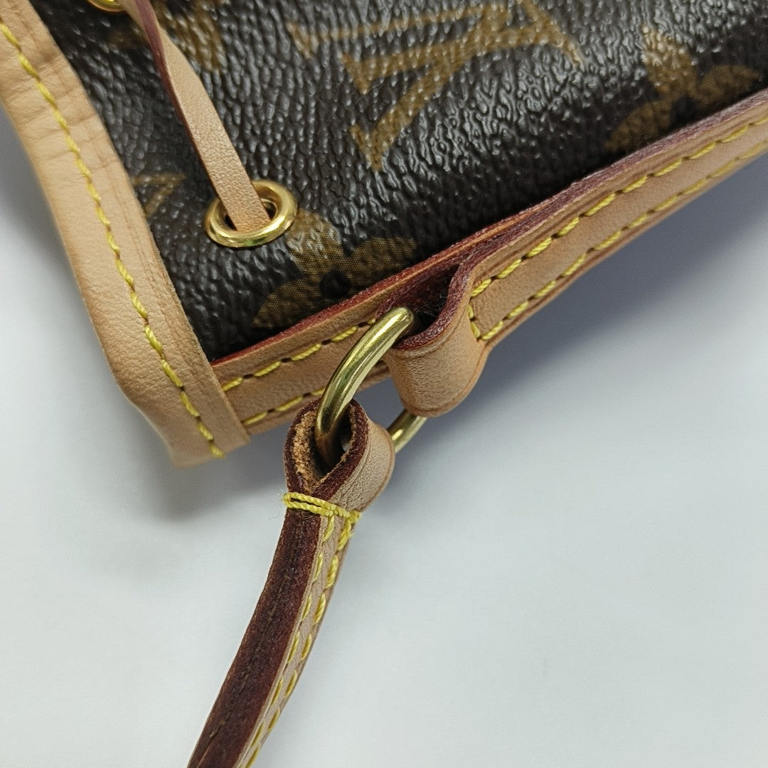NÉONOÉ Nano Monogram Coated Canvas Brown