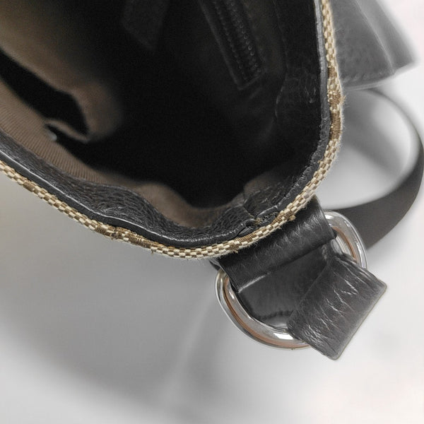 Monogram Canvas Shoulder Bag Brown