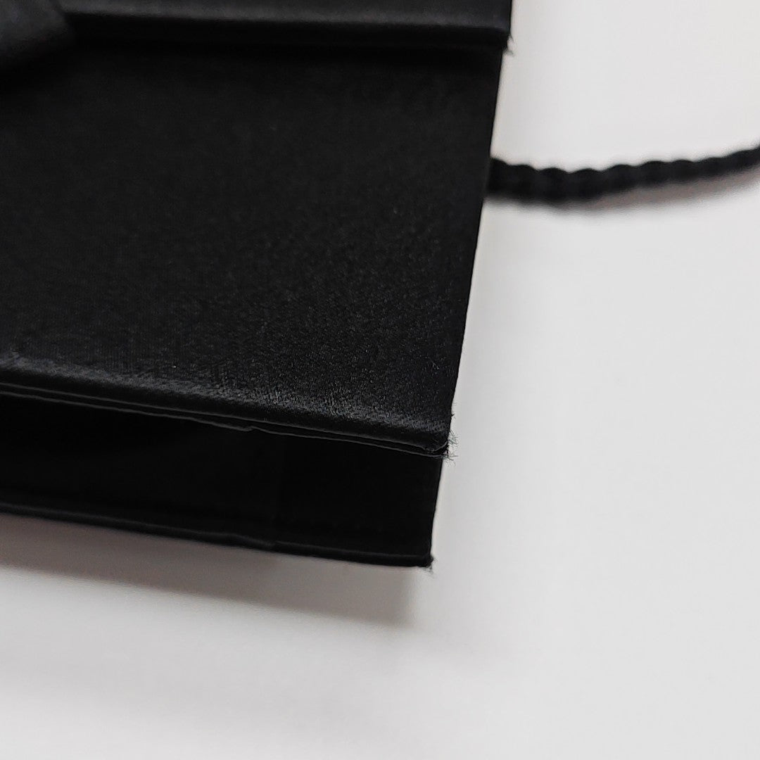 Silk Satin Clutch Black