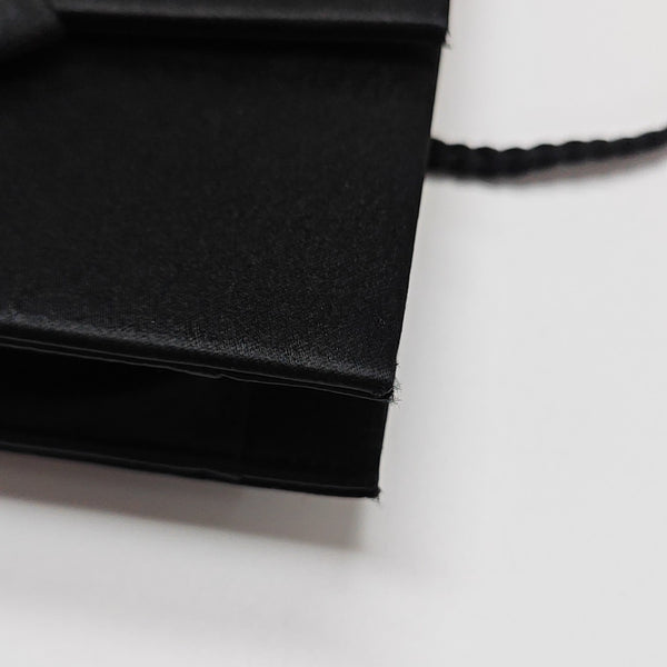 Silk Satin Clutch Black