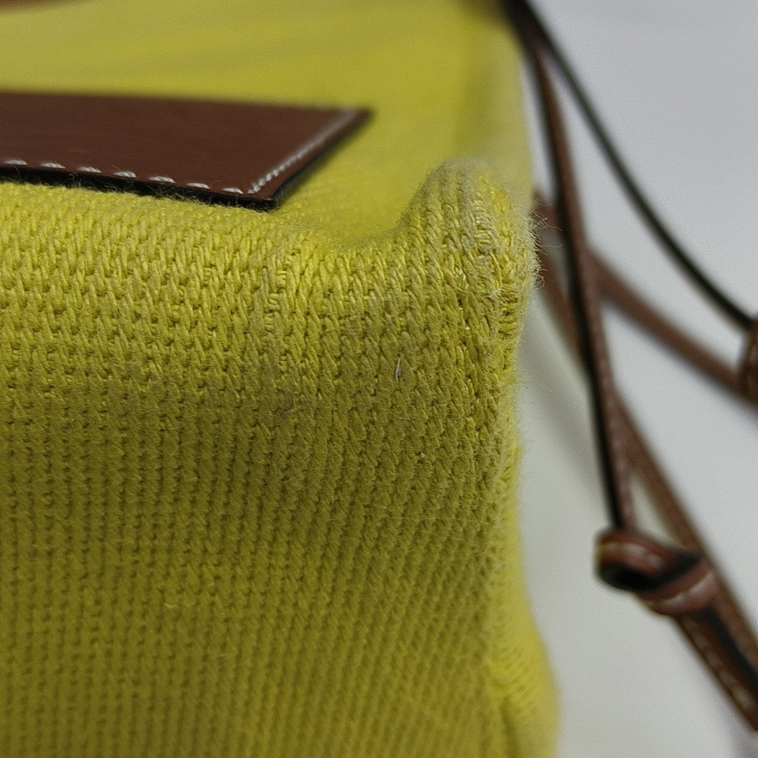 Cushion Small Canvas Yellow
