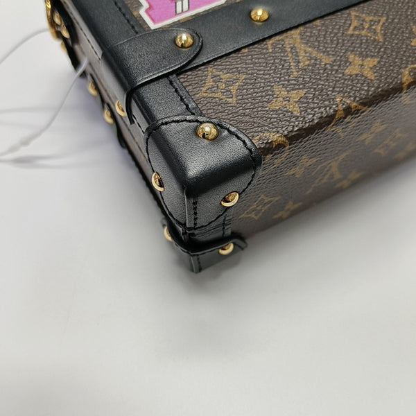 PETITE MALLE Monogram Coated Canvas Brown