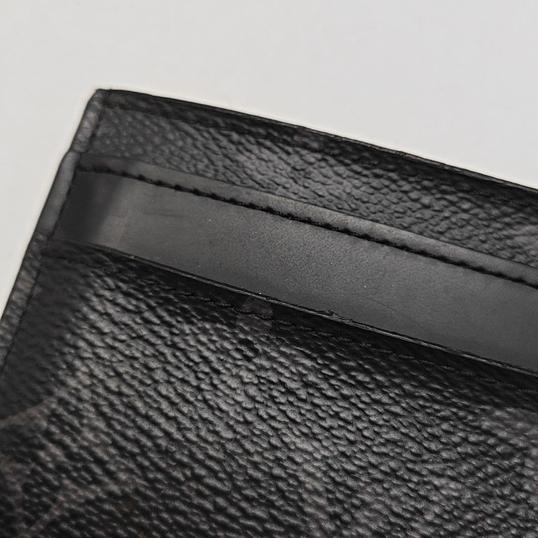 DOUBLE Monogram Coated Canvas Gray Card Holder