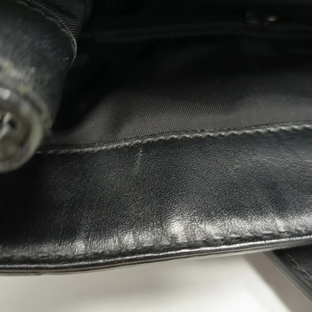 Monogram Coated Canvas Tote Bag Black