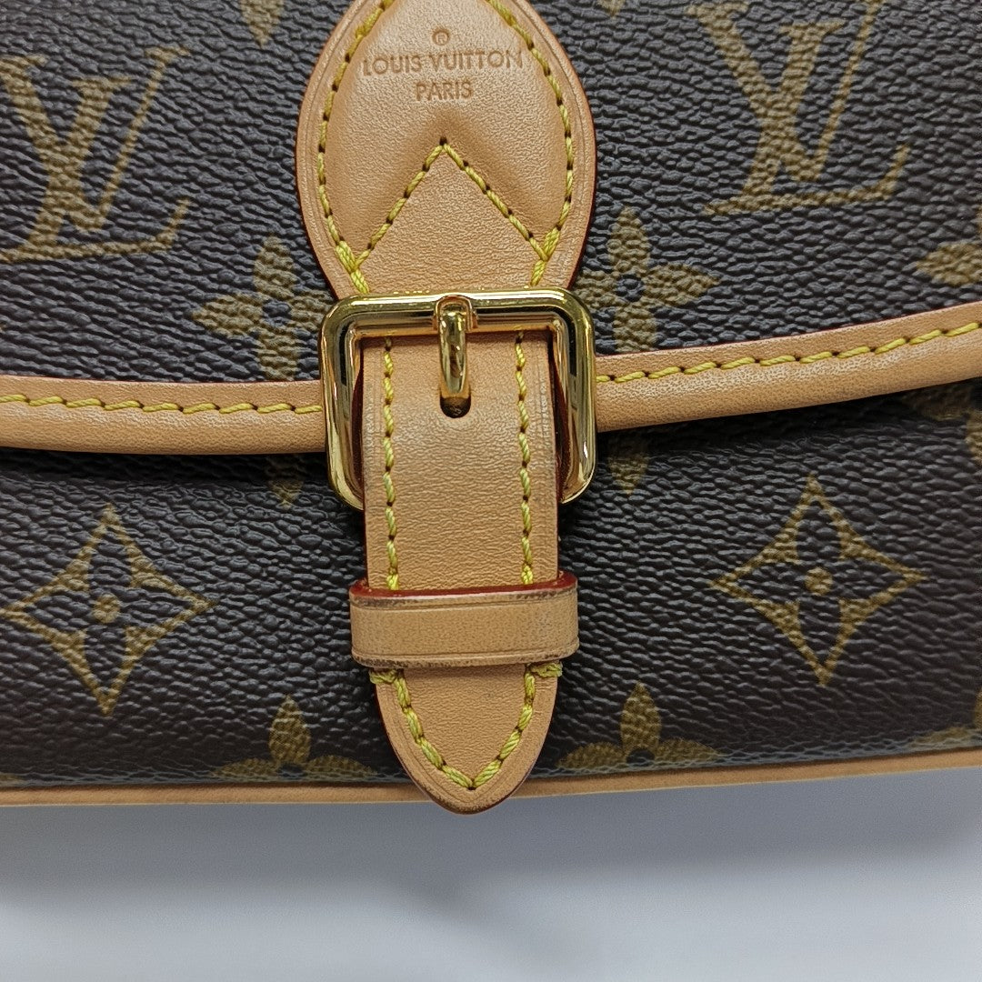 DIANE Nano Monogram Coated Canvas Brown