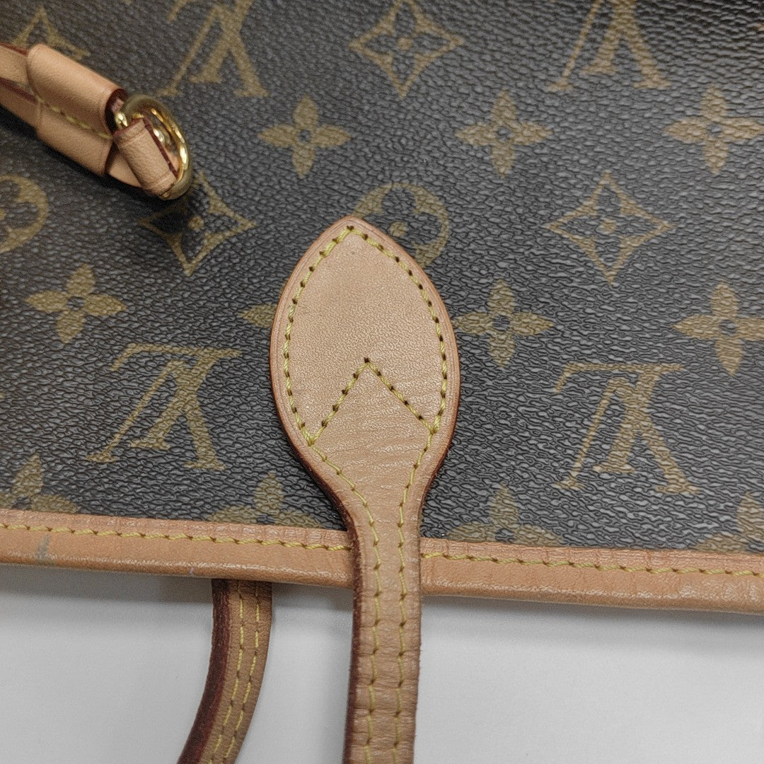 NEVERFULL MM Monogram Coated Canvas Brown