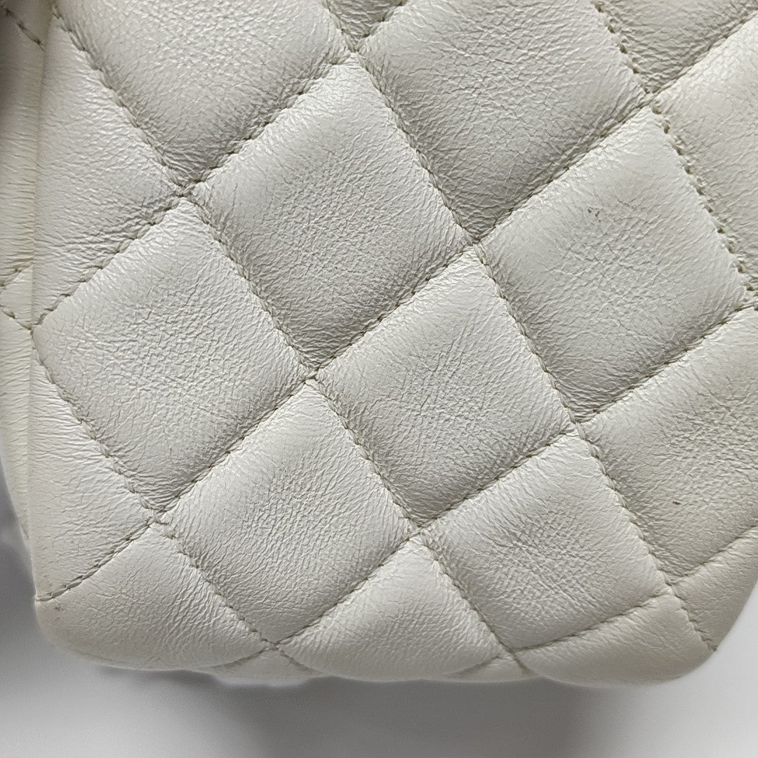 Quilted Lambskin White