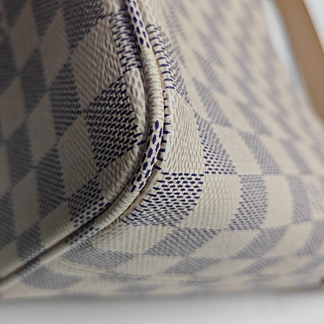 ALL IN PM Damier Azur Coated Canvas White