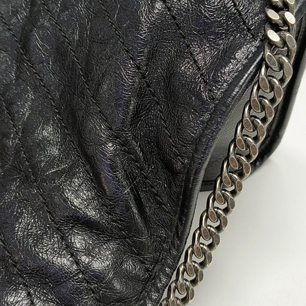 NIKI Chevron Calfskin Black
