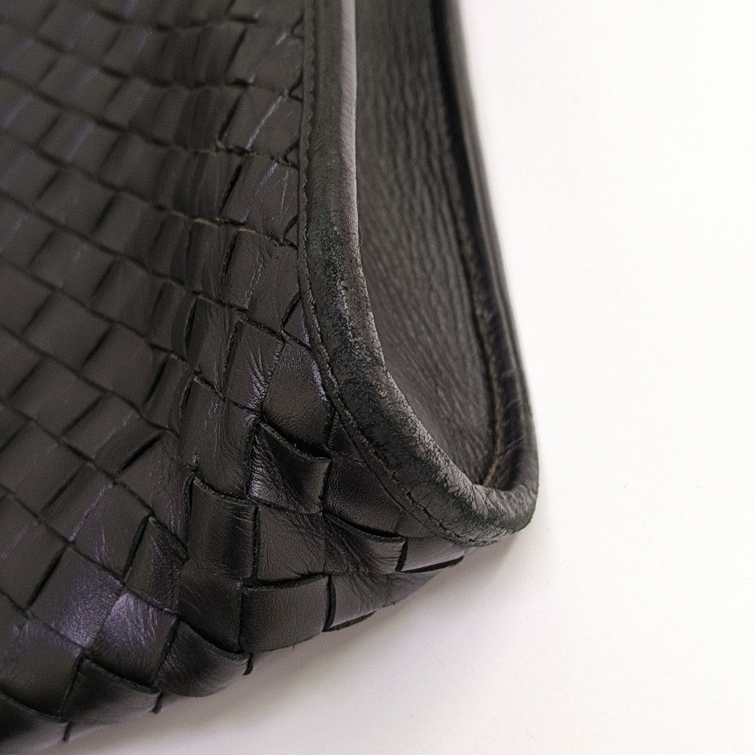 Calfskin Top Handle Bag Black
