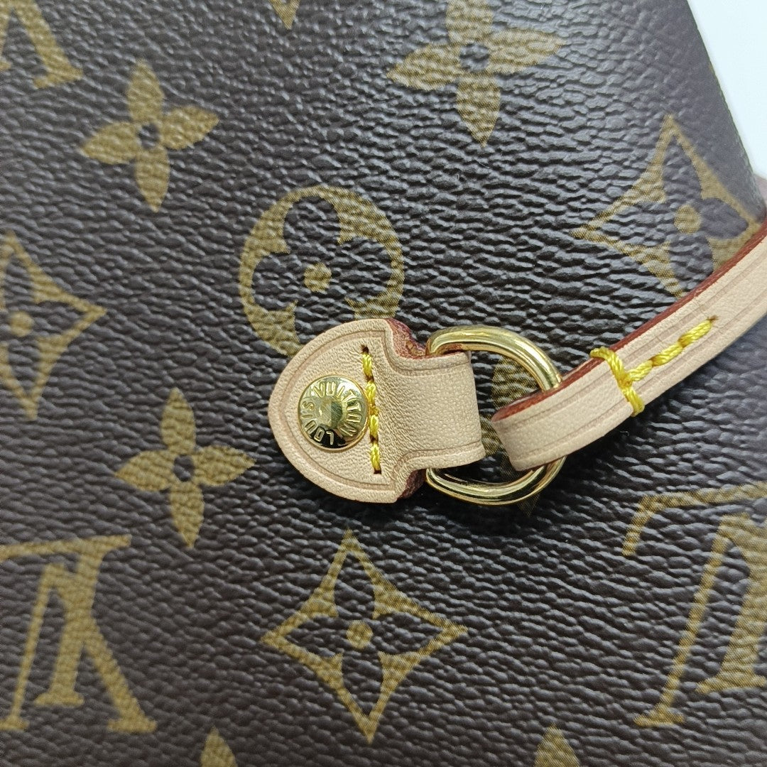 NEVERFULL MM Monogram Coated Canvas Brown