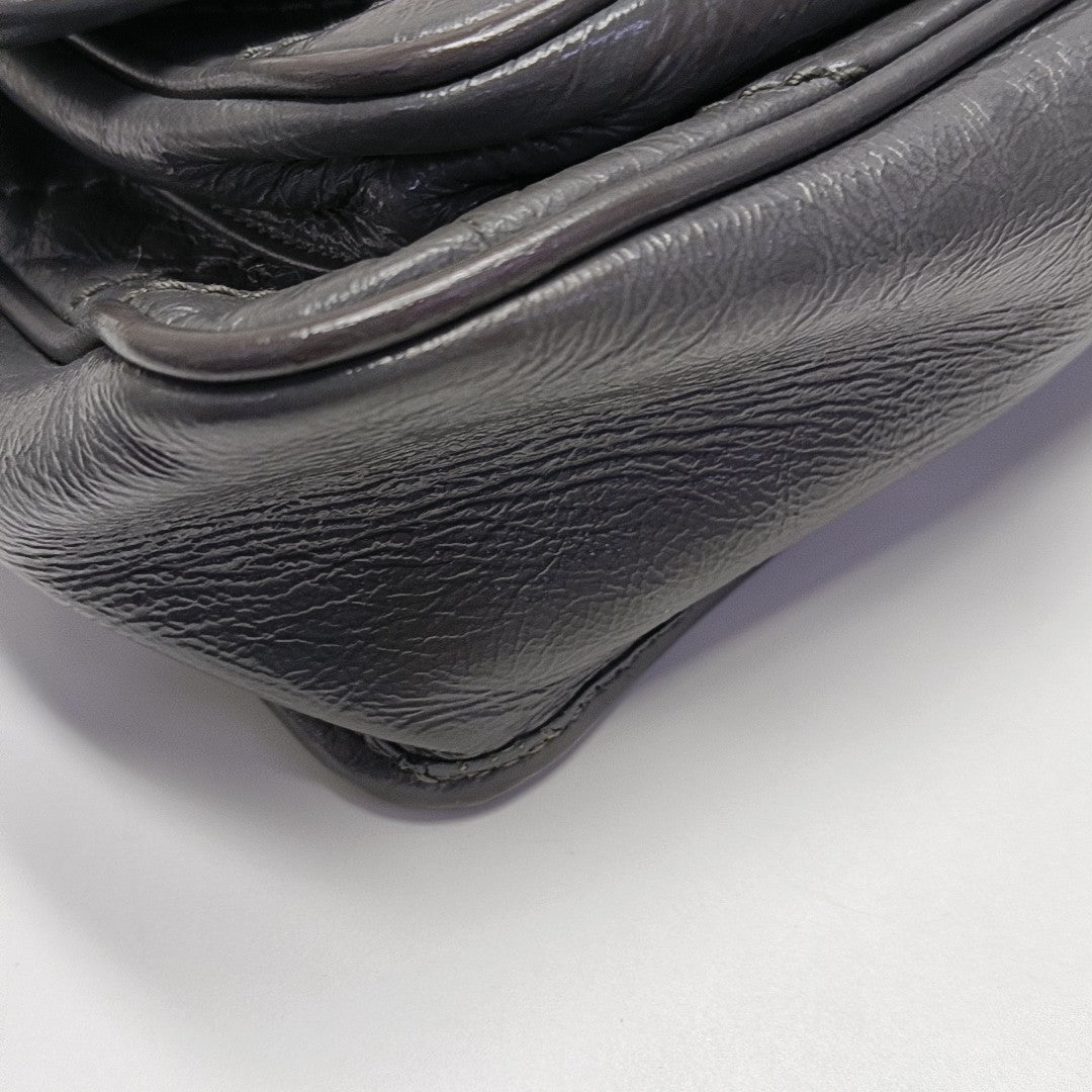 NIKI Small Chevron Calfskin Gray