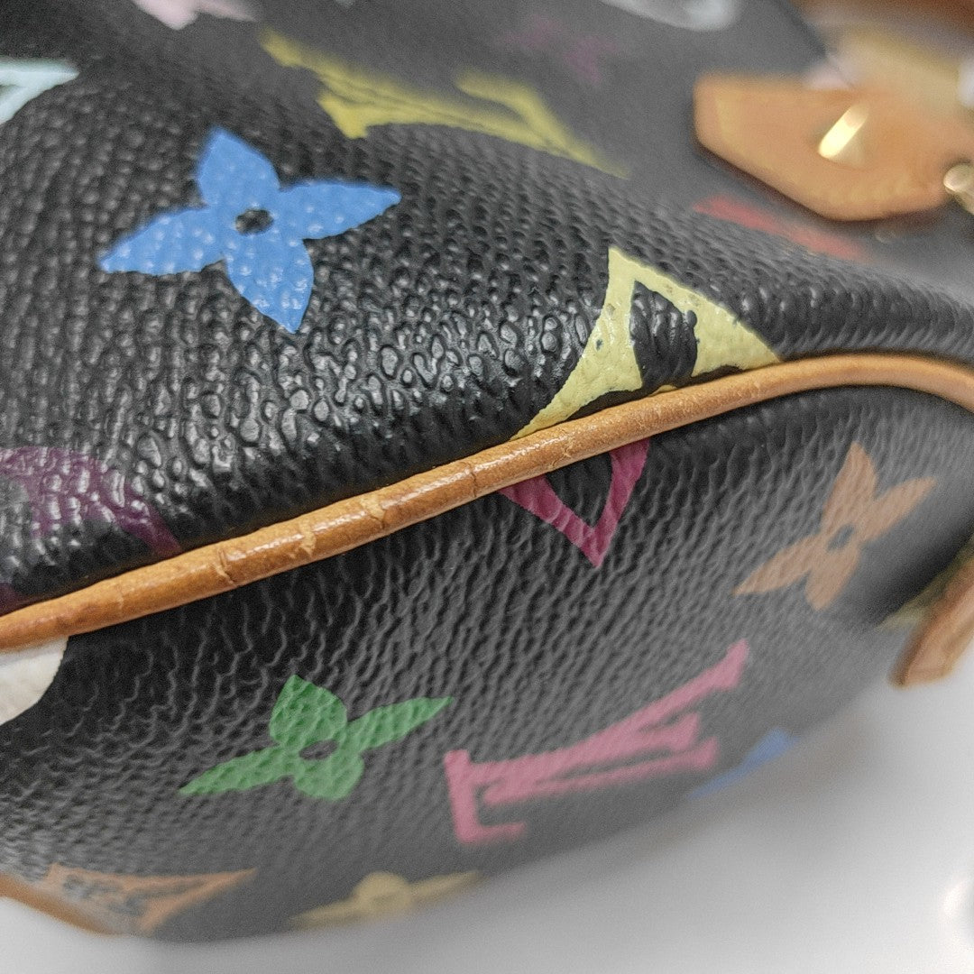 LV × TM SPEEDY Nano Lona Monogram Revestida Negra