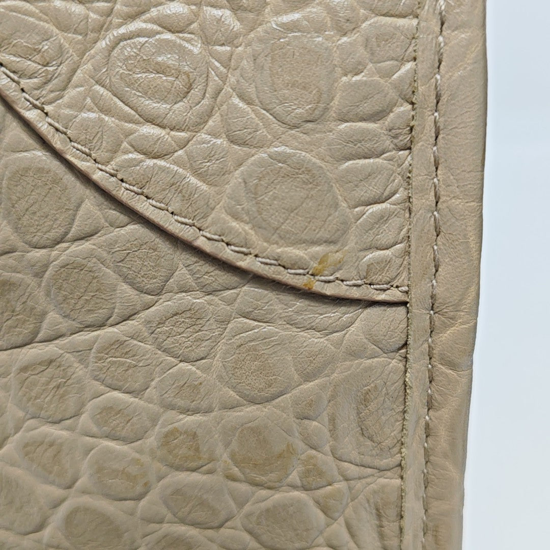 Classic Metallic Edge City Medium Calfskin Beige