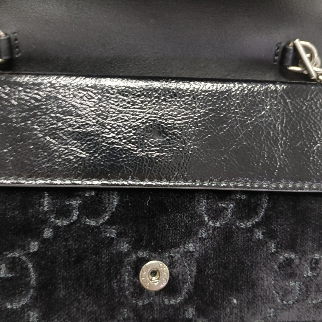 Dionysus Super Mini Monogram Velvet Black