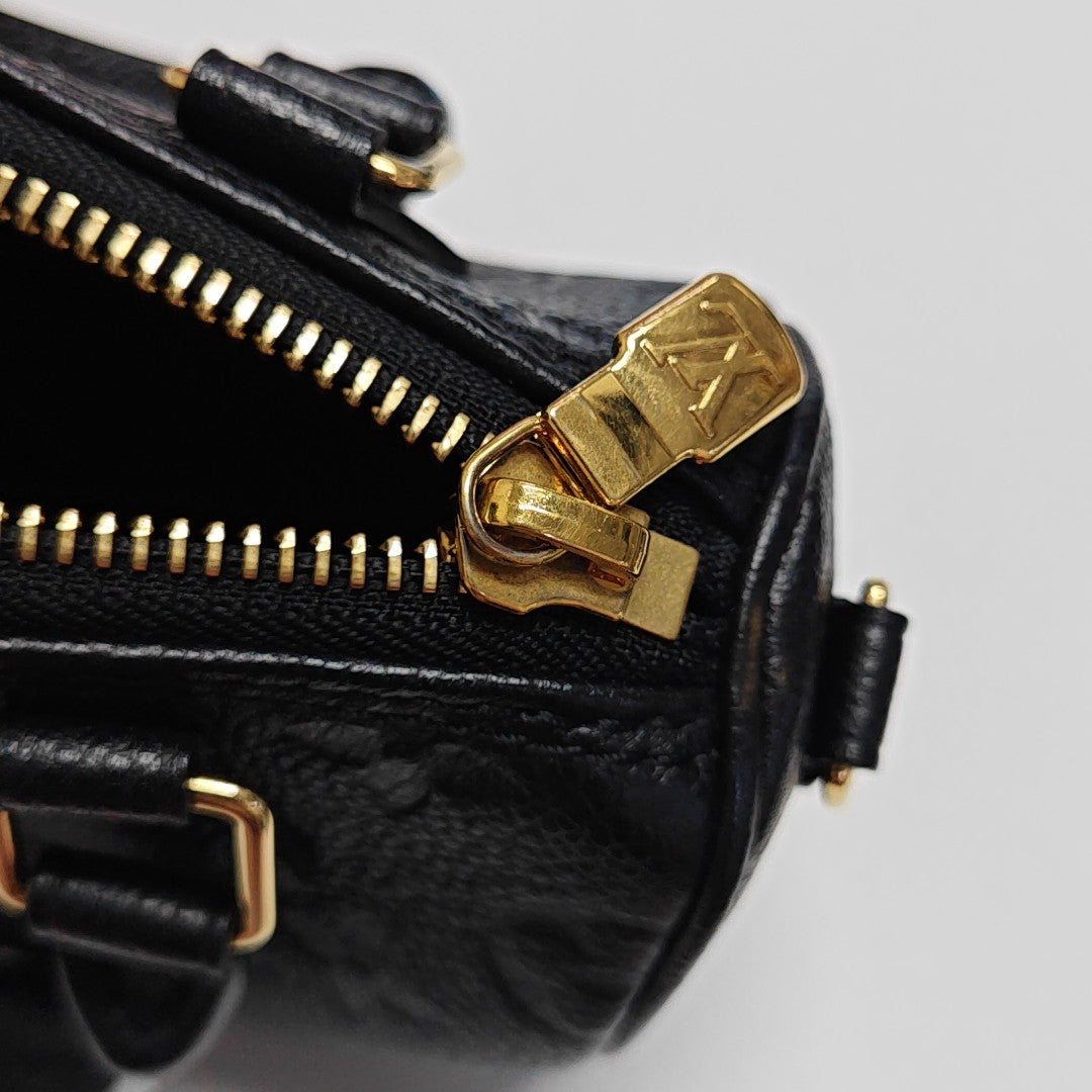 SPEEDY Nano Monogram Calfskin Black