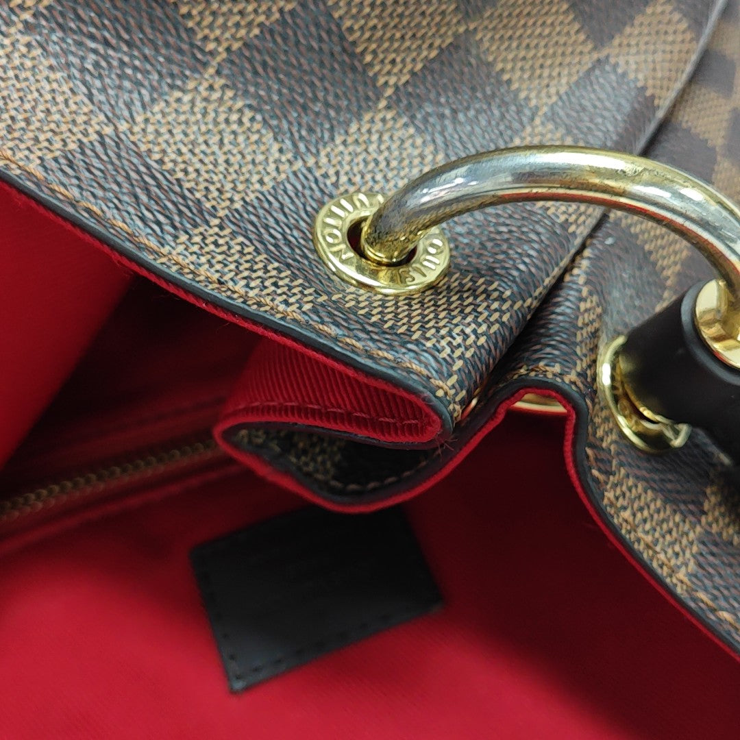 GRACEFUL PM Damier Ebene Coated Canvas Brown