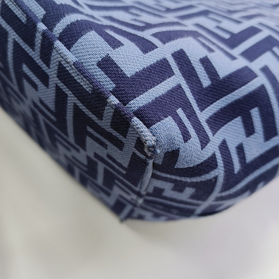 Monogram Canvas Tote Bag Blue