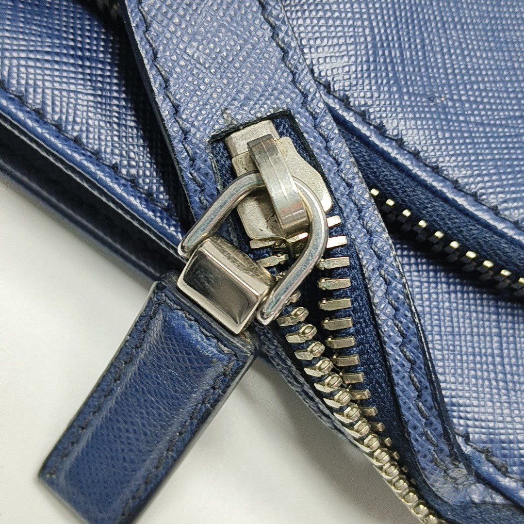 Saffiano Calfskin Tote Bag Blue