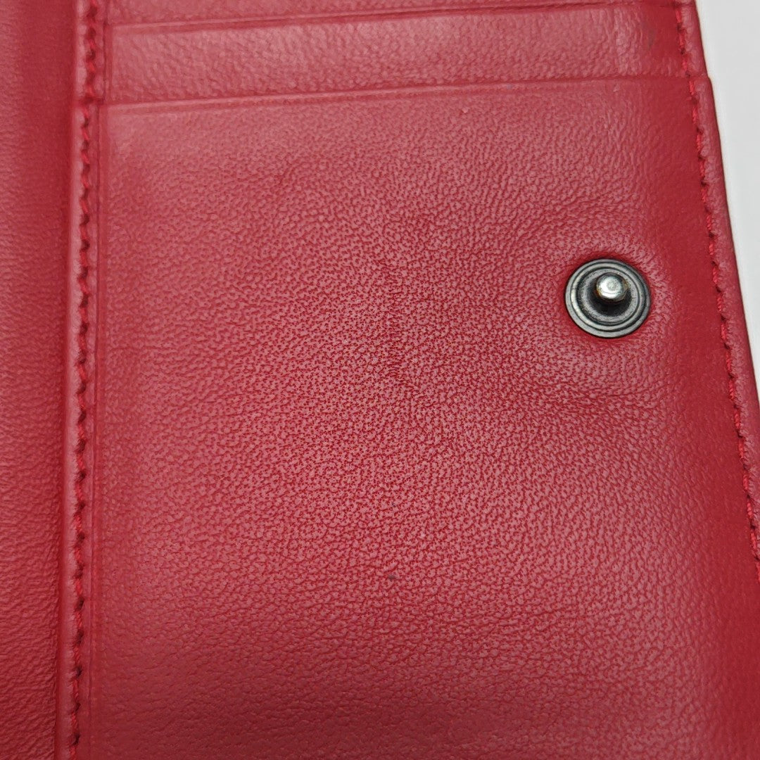 Lambskin Wallet Red