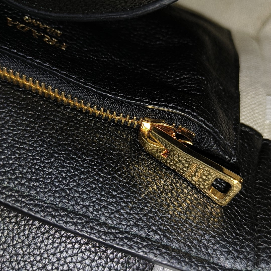 Calfskin Shoulder Bag Black