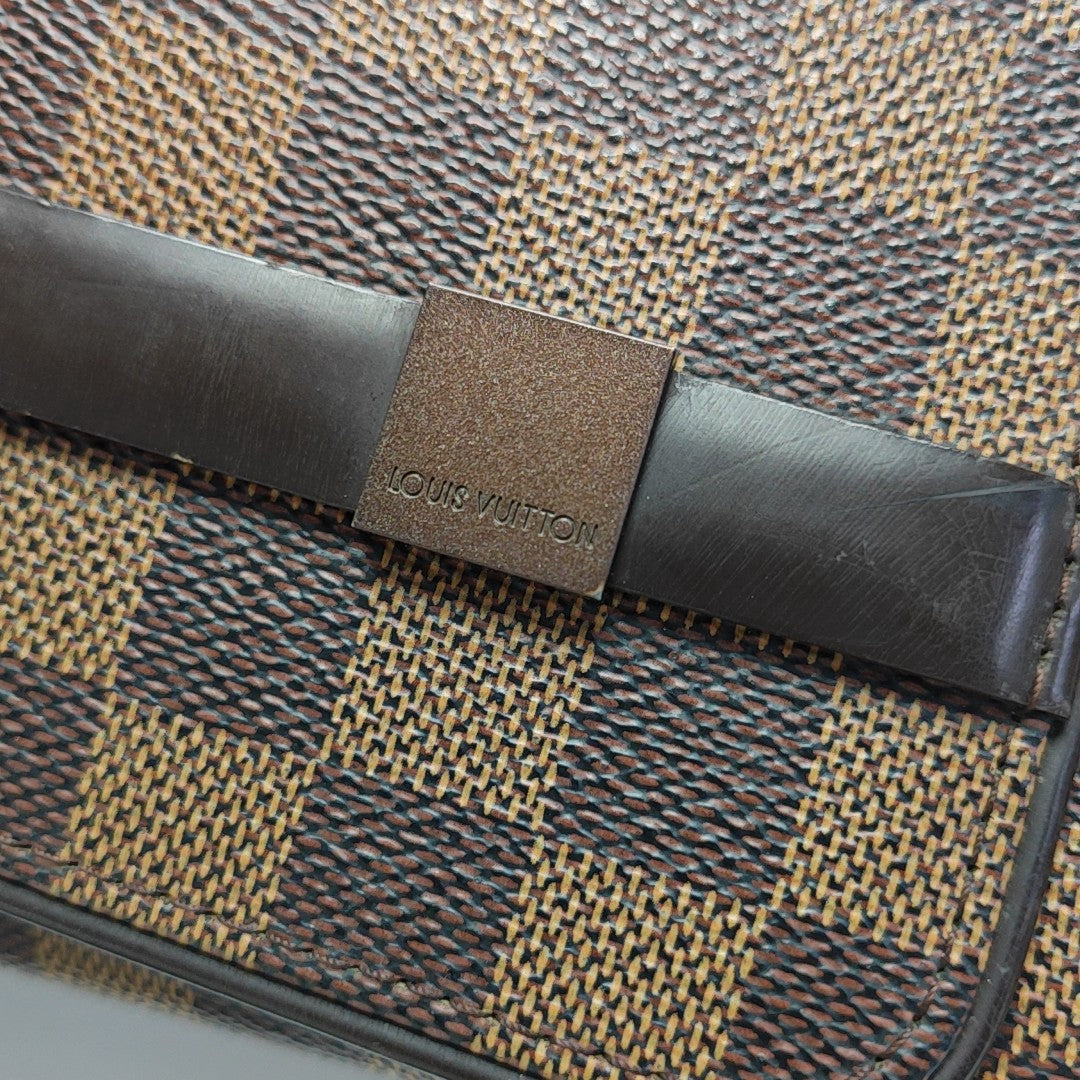 TRIBECA Damier Ebene Coated Canvas Brown