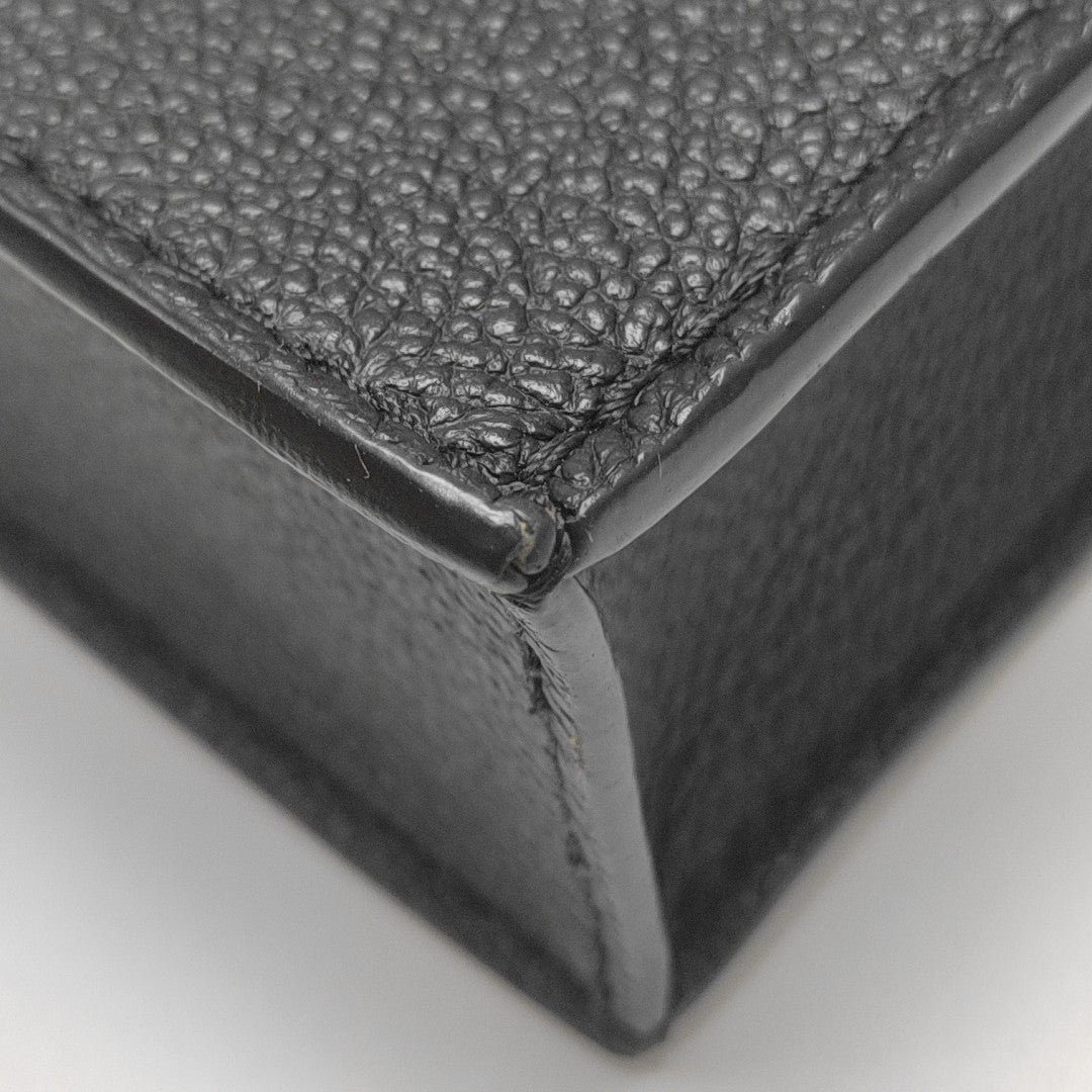 SAC PLAT Mini Calfskin Black