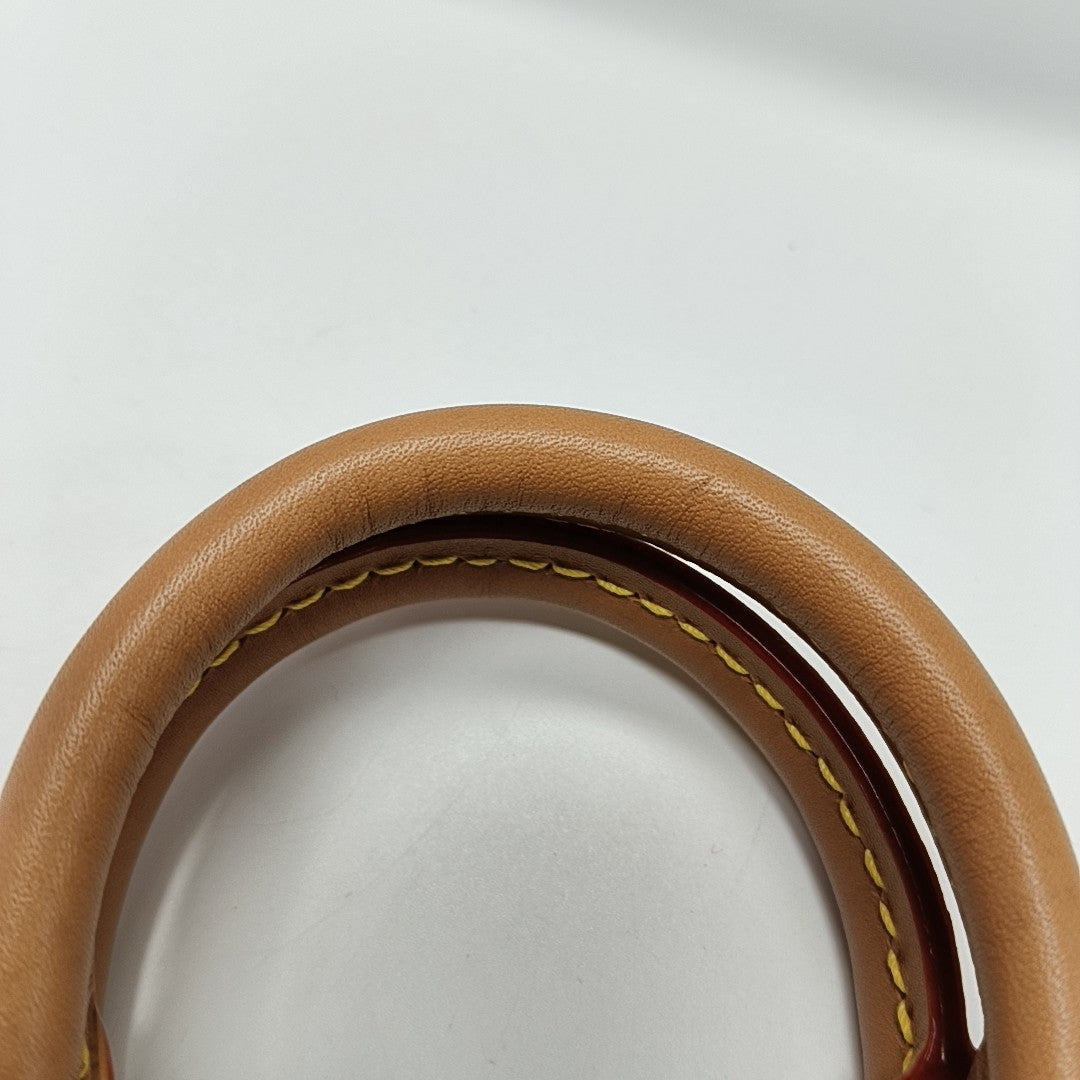 SAC PLAT Mini Monogram Coated Canvas Brown