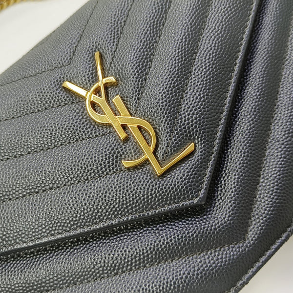 MONOGRAM Chevron Calfskin Gray