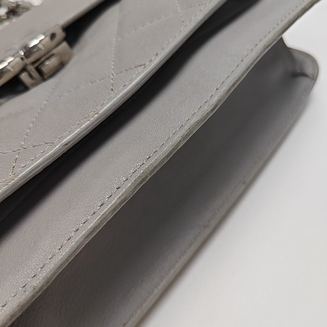 CC BOX Quilted Lambskin Gray