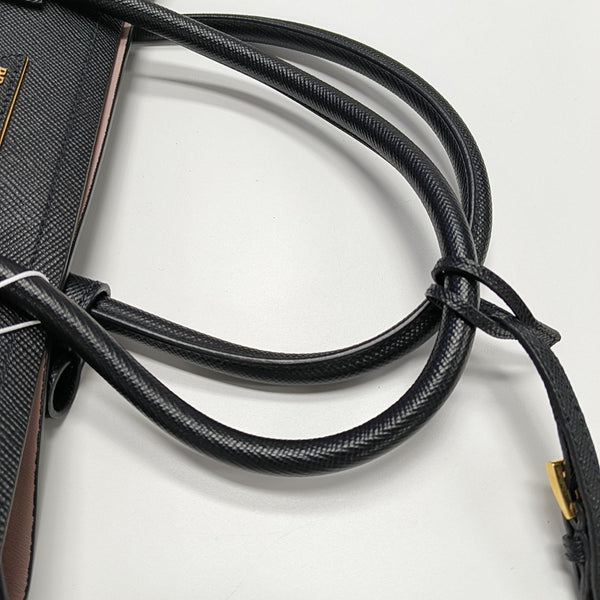 Double Large Saffiano Calfskin Black