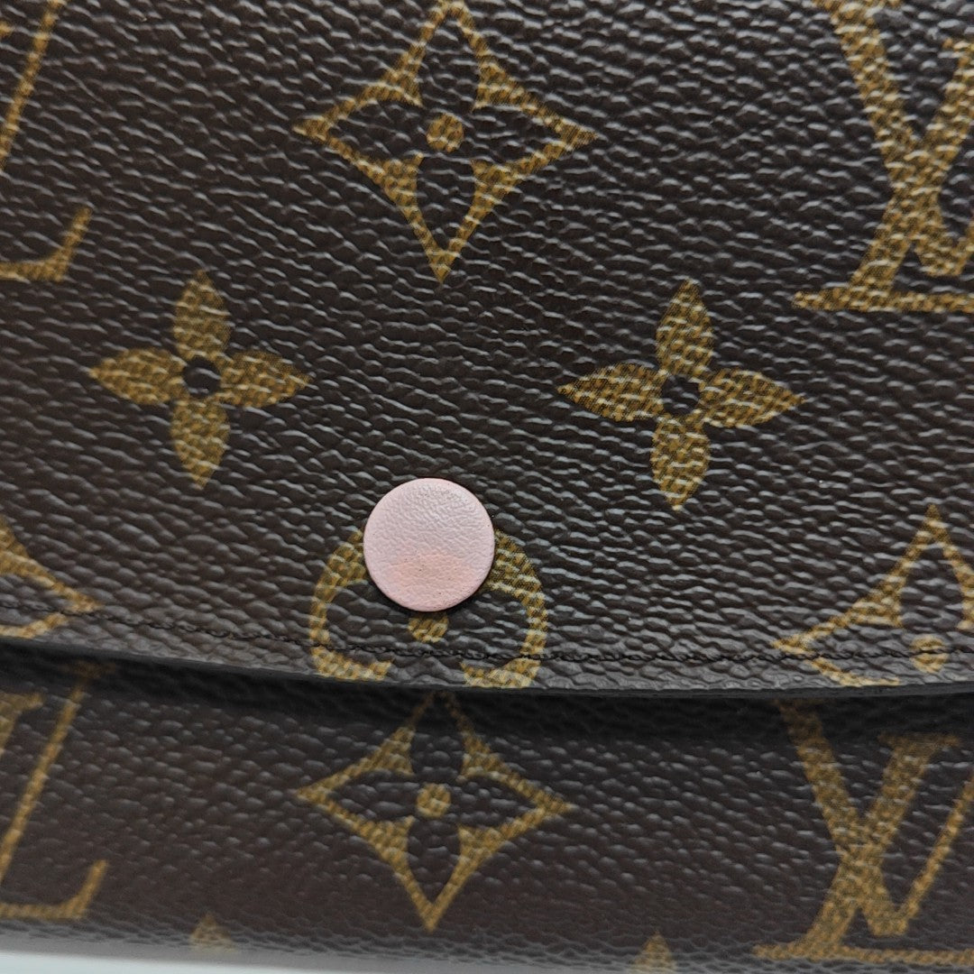 EMILIE Monogram Coated Canvas Brown Wallet