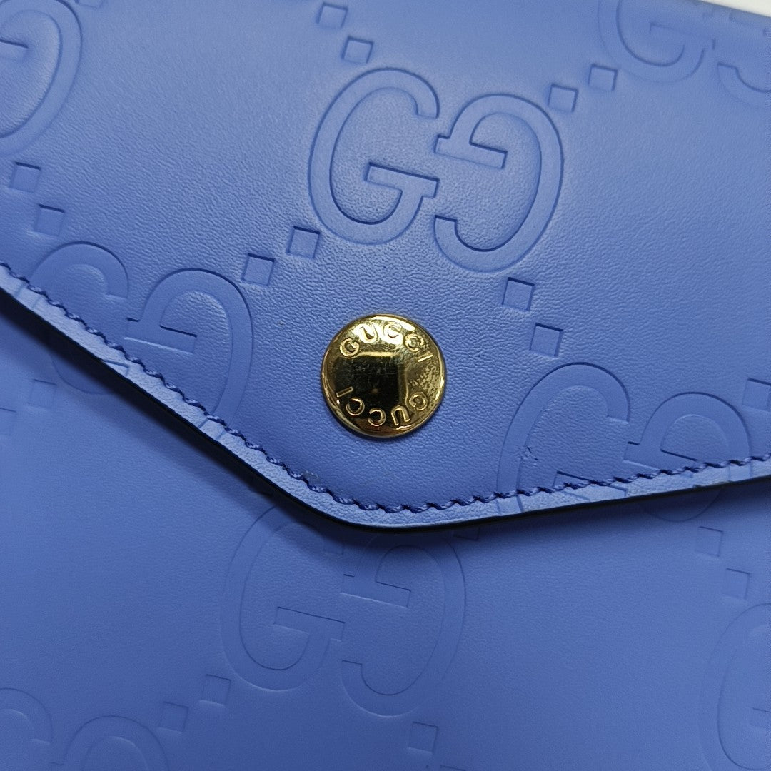 GG Super Monogram Calfskin Blue